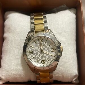 Coach two tone ladies watch